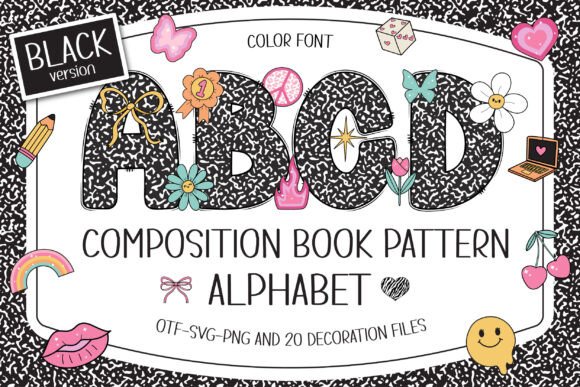Composition Book Pattern: Vintage Classroom Charm for Modern Design