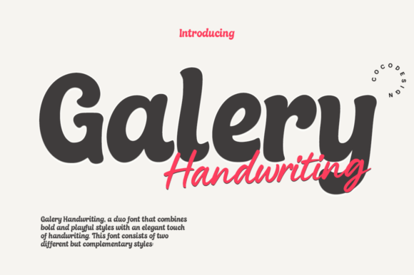 Galery Handwriting: A Bold Font Duo for Modern Brands