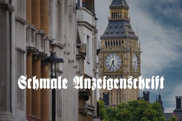 Schmale Anzeigenschrift: Bold Gothic Style for Modern Design
